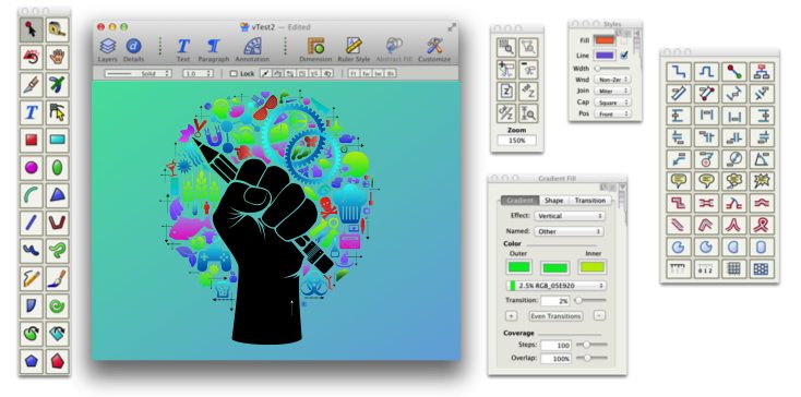 EazyDraw, Make Drawing Fun on OS-X