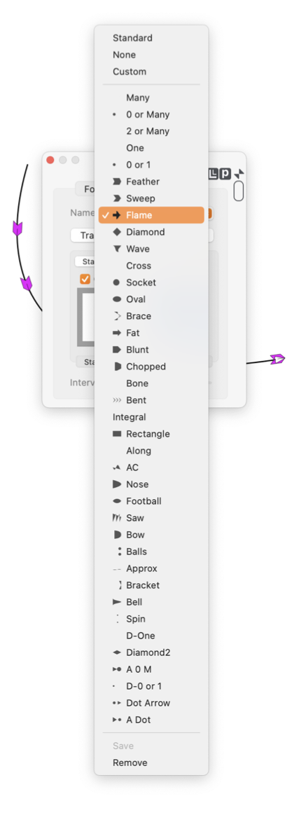 EazyDraw Arrows Custom Named