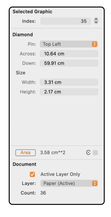 EazyDraw Diamond Graphic Inspection Details