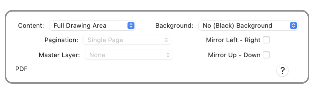 EazyDraw Pdf Export Panel