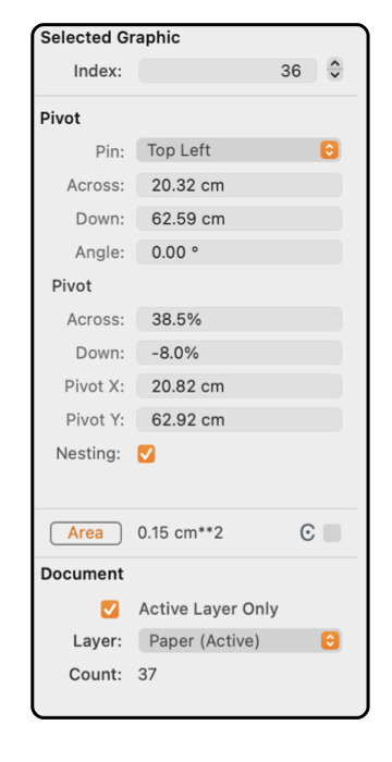 EazyDraw Pivot Graphic Inspection Details