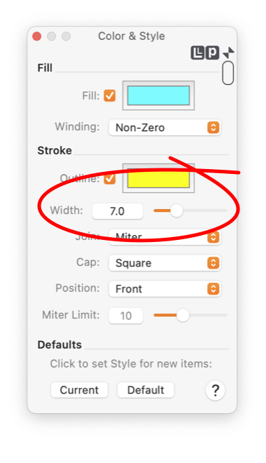 EazyDraw Width Style