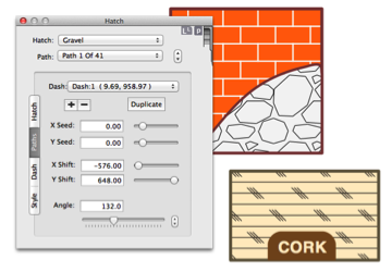 Example of DXF cad graphic vector hatch.
