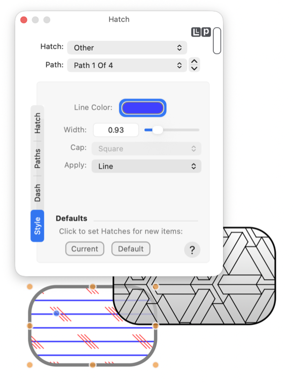 EazyDraw Hatch Style Palette