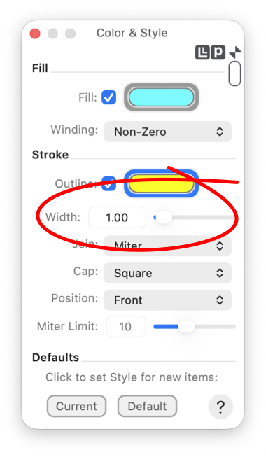 EazyDraw Width Style