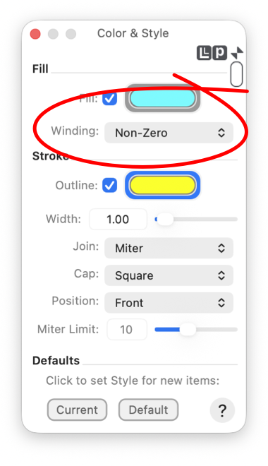 EazyDraw Winding Rule Style